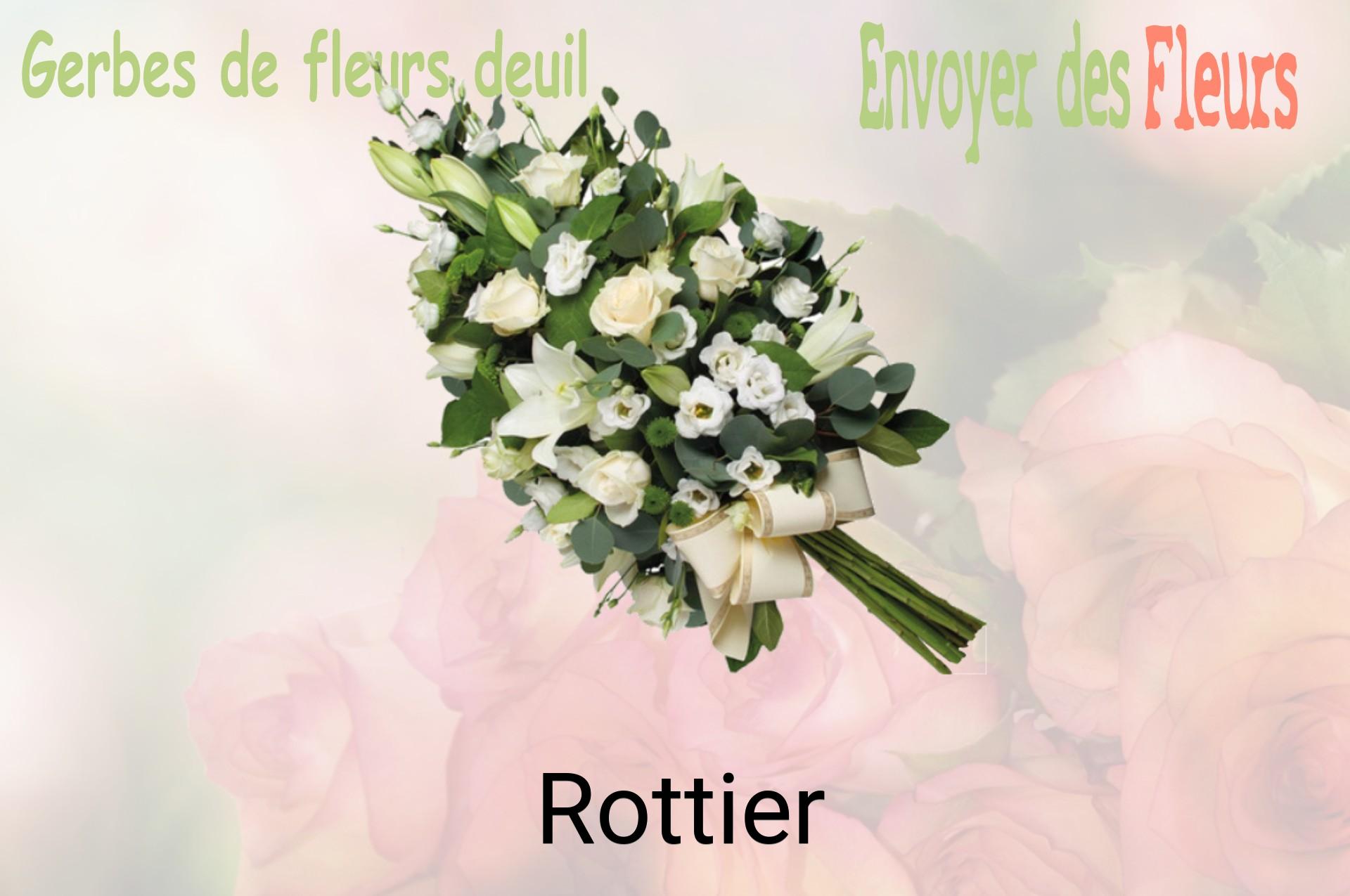 Gerbe de fleurs de deuil livrée à Rottier